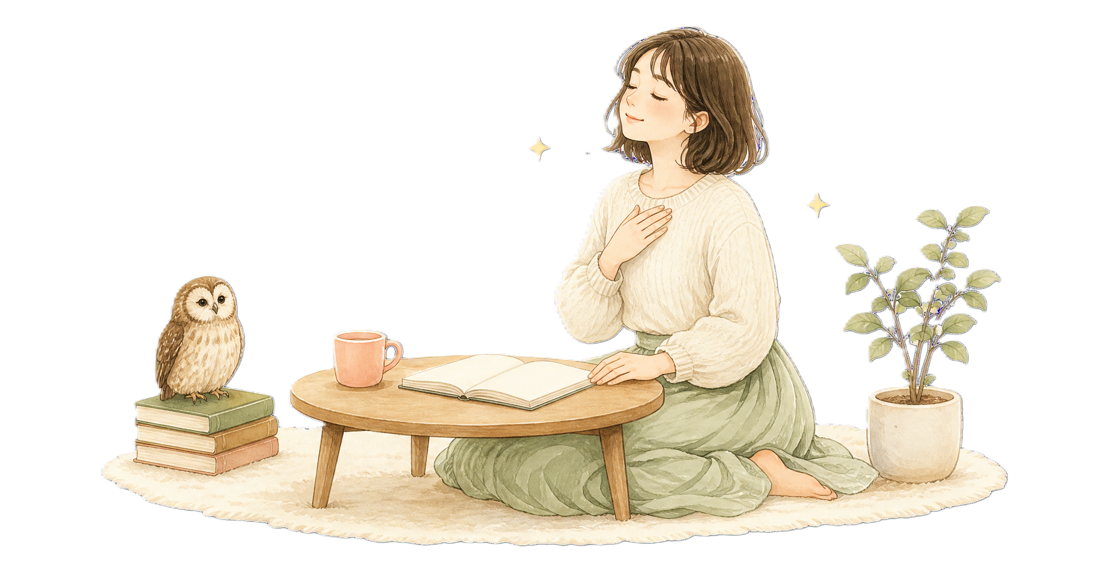 振り返りイラスト